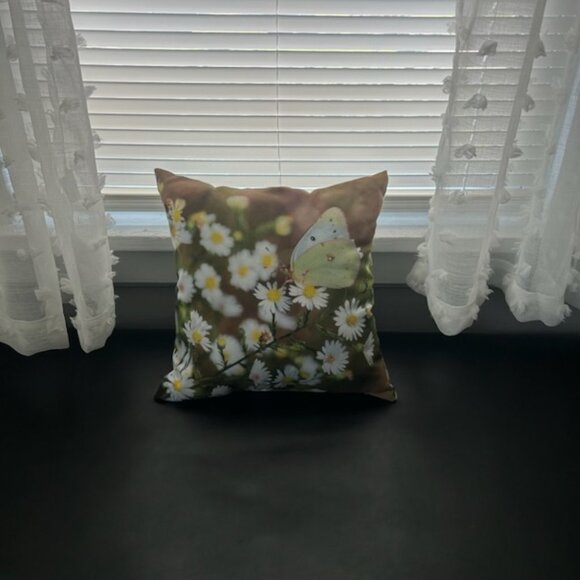 Butterfly Decorative Pilllow, Size 14x14 - Picture 2 of 5